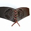 Corset belt Bertholdin A knot motif, brown leather