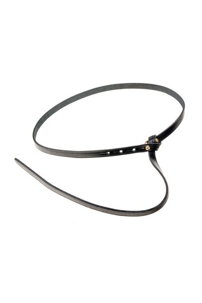Celtic La Tene belt with belt hook, black