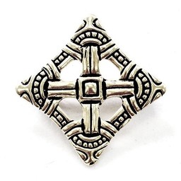 Viking cross fibula Uppåkra, silvered