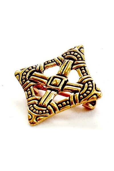 Viking cross fibula Uppåkra, bronze