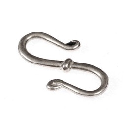 Viking jewelry hook, double, silvered