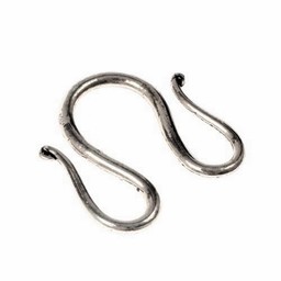 Viking jewelry hook, double, silvered