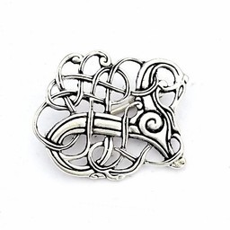 Viking brooch Lindholm Hoeje, silvered