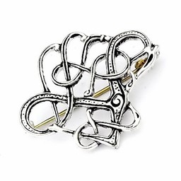 Viking brooch Trollaskogur, silvered