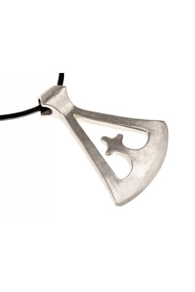 Viking axe pendant Gotland, silvered