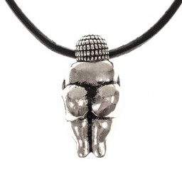 Mother Earth amulet Willendorf, silvered