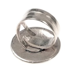 Birka Viking ring Borre style, silvered