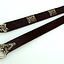 Viking belt Borre style deluxe, brown, silvered
