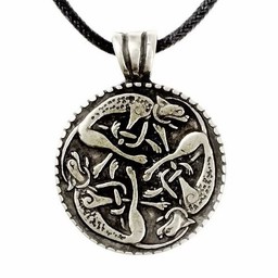 Pewter wild hunt pendant, silvered