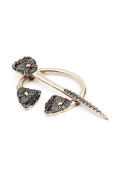 10th century Viking fibula Høm, silvered