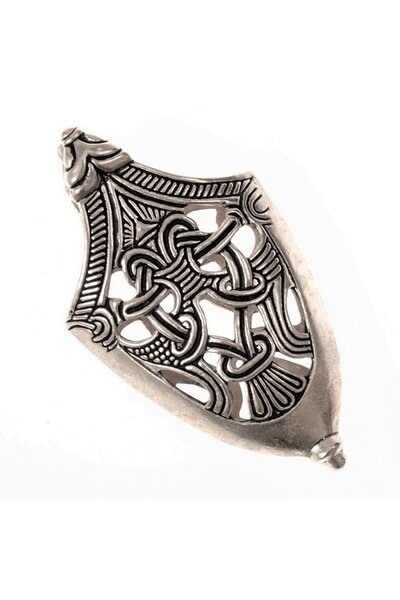 Scabbard end Valleberga, silvered