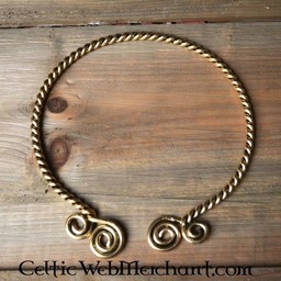 Torque with Celtic spirals, silvered