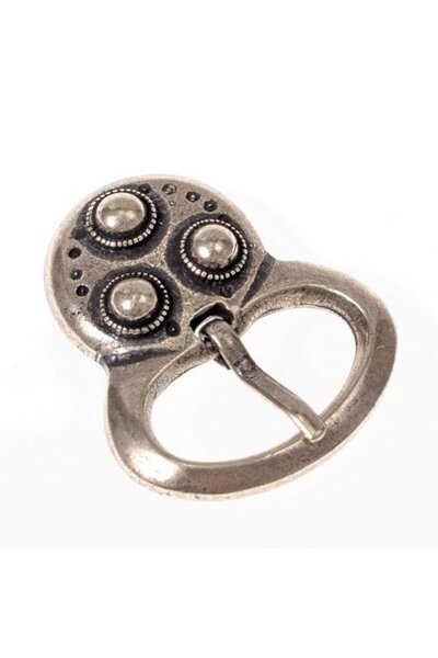 Alemannic belt buckle Niederstotzingen, silvered
