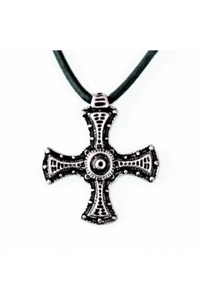 Cuthbert cross, silvered