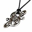 Celtic sea horse pendant, silvered