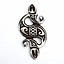 Celtic sea horse pendant, silvered