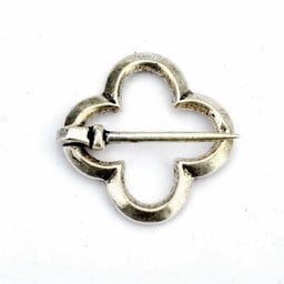 Medieval Quatrefoil broche, silvered