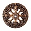 Viking disc fibula Borre style, bronze color
