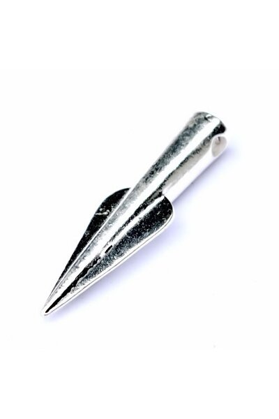 Bronze Age spearhead pendant, silvered