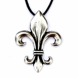 Fleur de Lys pendant, silvered