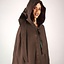 Embroidered cloak Damia with fibula, brown