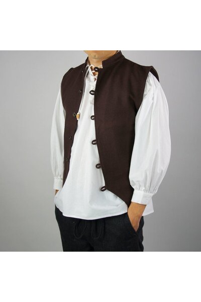 17th century sailor vest, brown