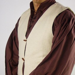 17th century doublet with buttons, cream