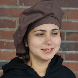 Cotton beret, brown