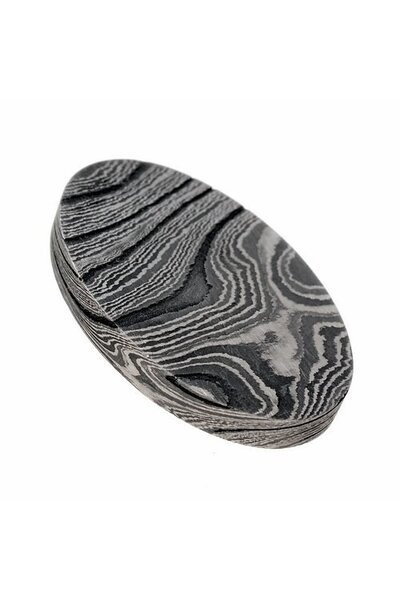 Handle disc for knife, damast steel