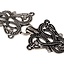 Cloak clasp Midgard snake Urnes style, silvered