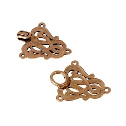 Cloak clasp Midgard snake Urnes style, bronze