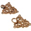 Cloak clasp Midgard snake Urnes style, bronze