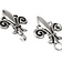 Cloak clasp fleur de lys, silvered