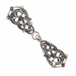 Pewter cloak clasp with Midgard snake