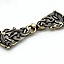 Cloak clasp with Midgard snake, bronze color