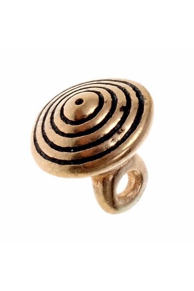 15th century bronze button with grooves, set of 5