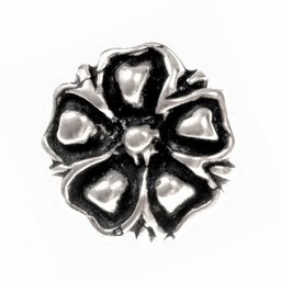 14th century buttons blossom, set of 5 pieces, pewter