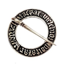 Medieval ring brooch, silvered