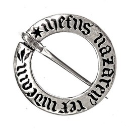 Medieval ring brooch, silvered