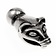 Viking chain end weasel head, silvered, price per piece