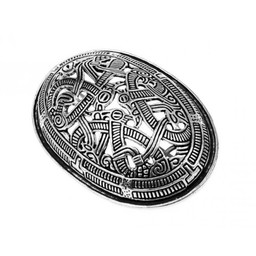 Viking turtle brooch Jellinge style, silvered, price per piece