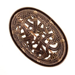 Viking turtle brooch Jellinge style, bronze, price per piece