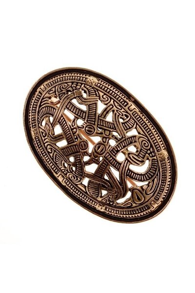 Viking turtle brooch Jellinge style, bronze, price per piece