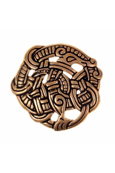 Urnes style disc fibula, bronze