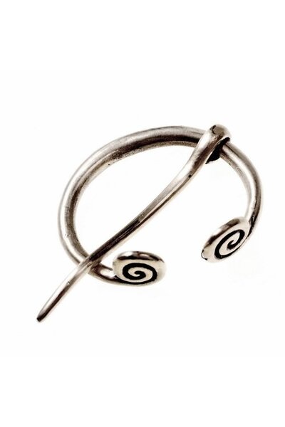 Small ring fibula Birka, silvered