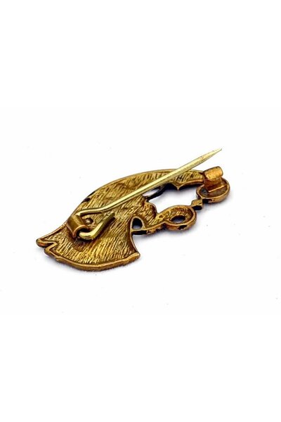 Germanic raven brooch Gotland, left, silvered