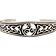 Narrow Celtic bracelet with trisquelion, silvered