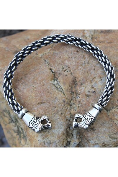Oseberg Viking bracelet S, silvered