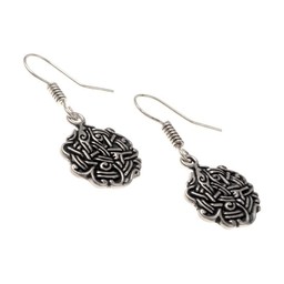 Earrings Viking knot, silvered