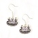 Earrings Bornholm Viking ship, silvered